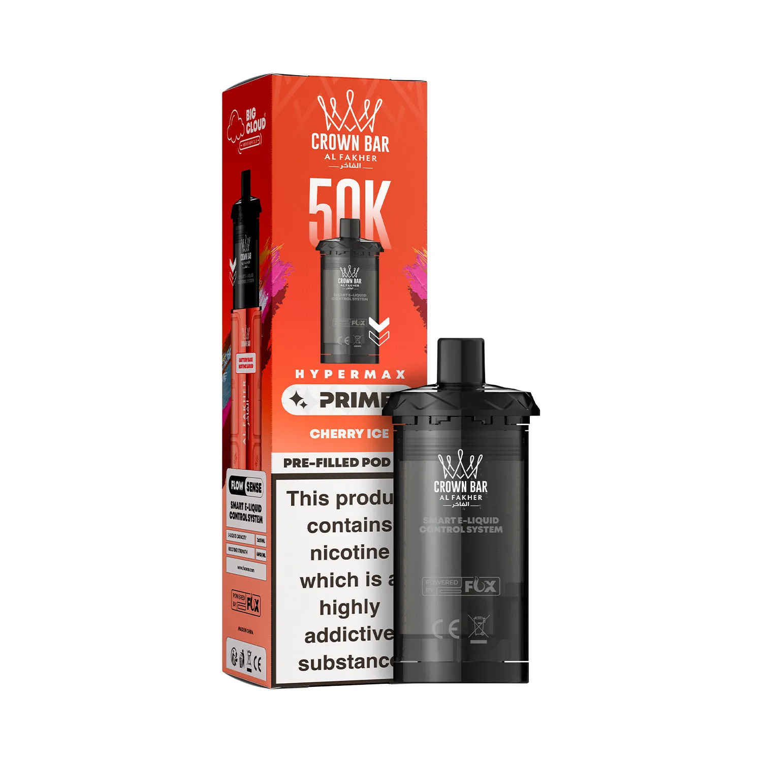 AL-FAKHER-HYPERMAX-PRIME-50K-PREFILLED-POD-CHERRY-ICE.webp Al Fakher Prime 50K Pre-Filled Pod - Cherry Ice - Image 1