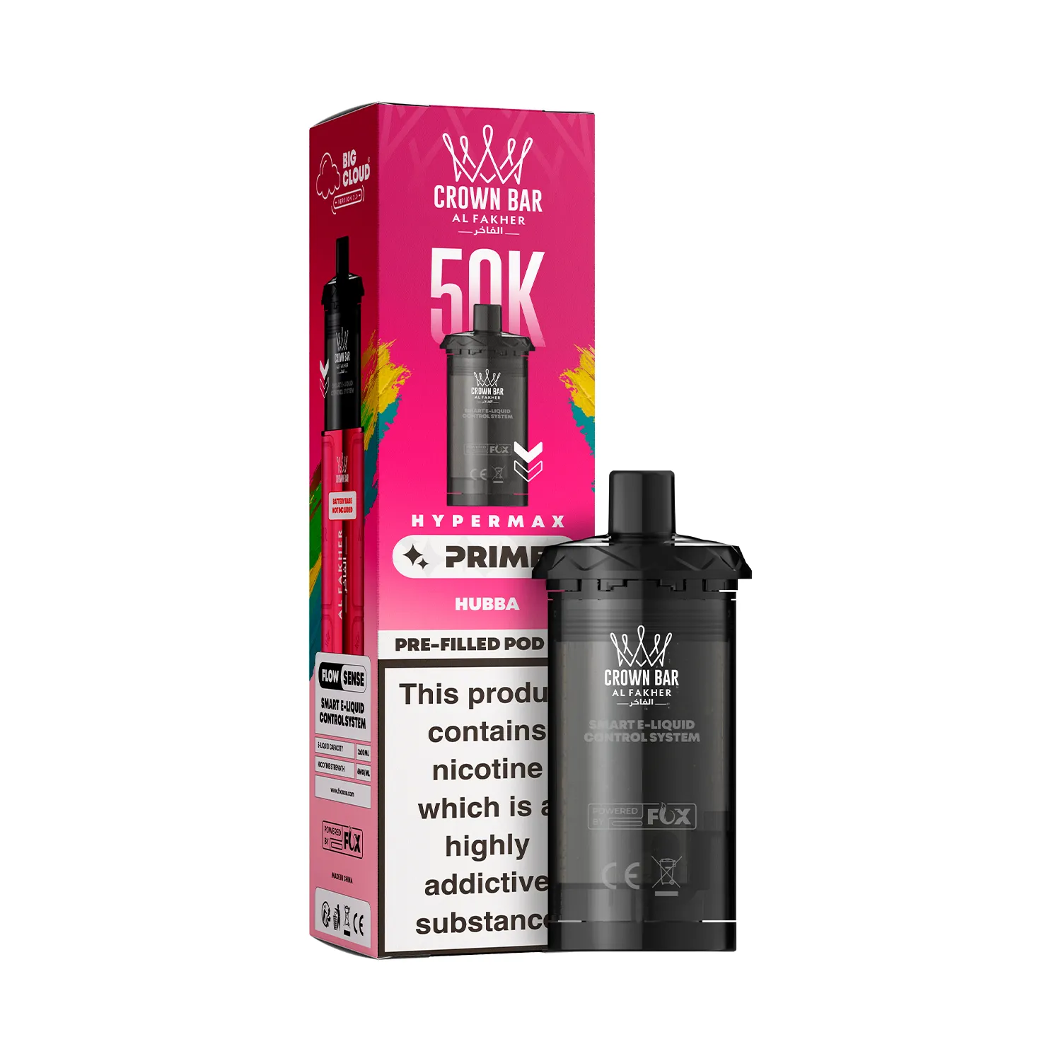 AL-FAKHER-HYPERMAX-PRIME-50K-PREFILLED-POD-HUBBA.webp Al Fakher Prime 50K Pre-Filled Pod - Hubba - Image 1