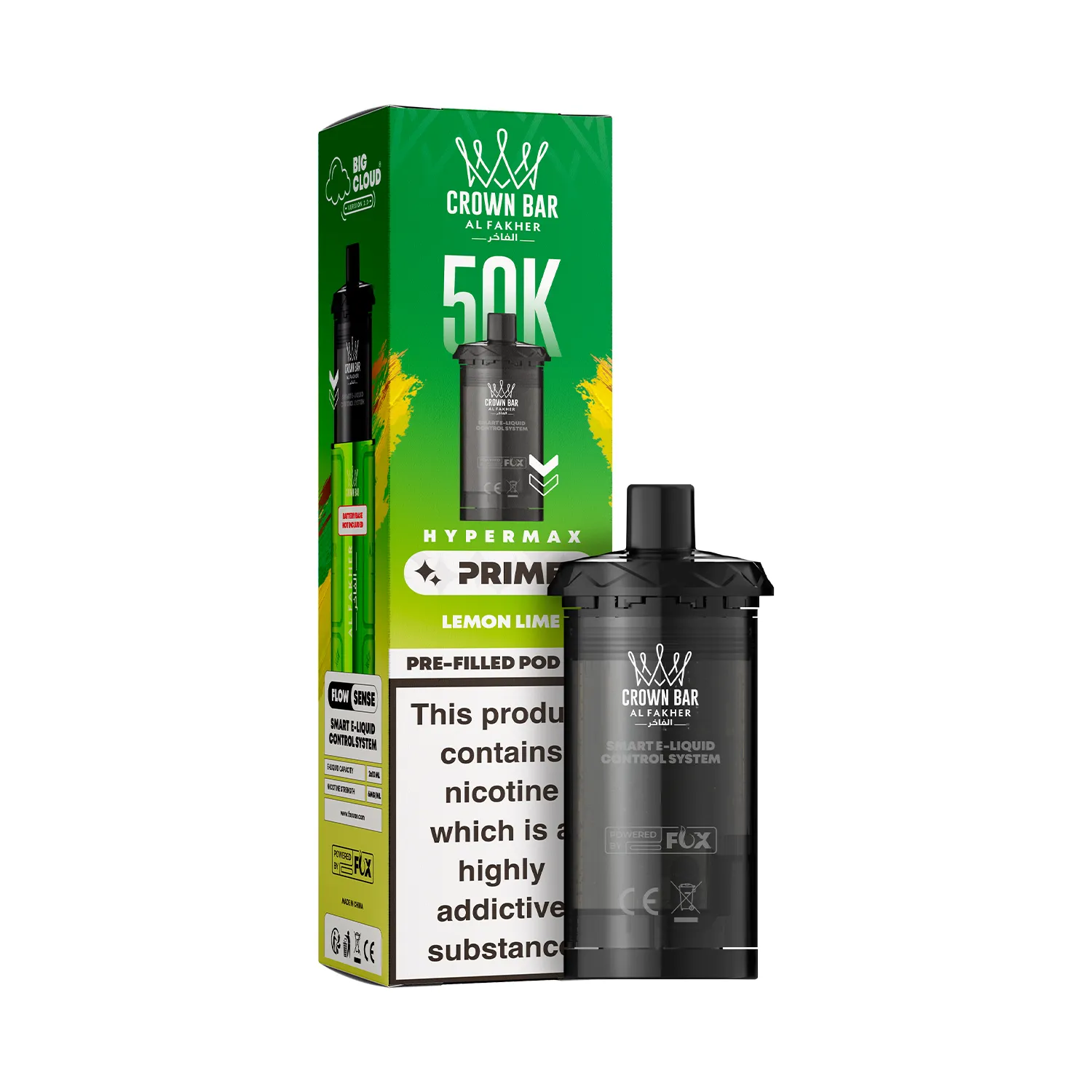 AL-FAKHER-HYPERMAX-PRIME-50K-PREFILLED-POD-LEMON-LIME.webp Al Fakher Prime 50K Pre-Filled Pod - Lemon Lime - Image 1