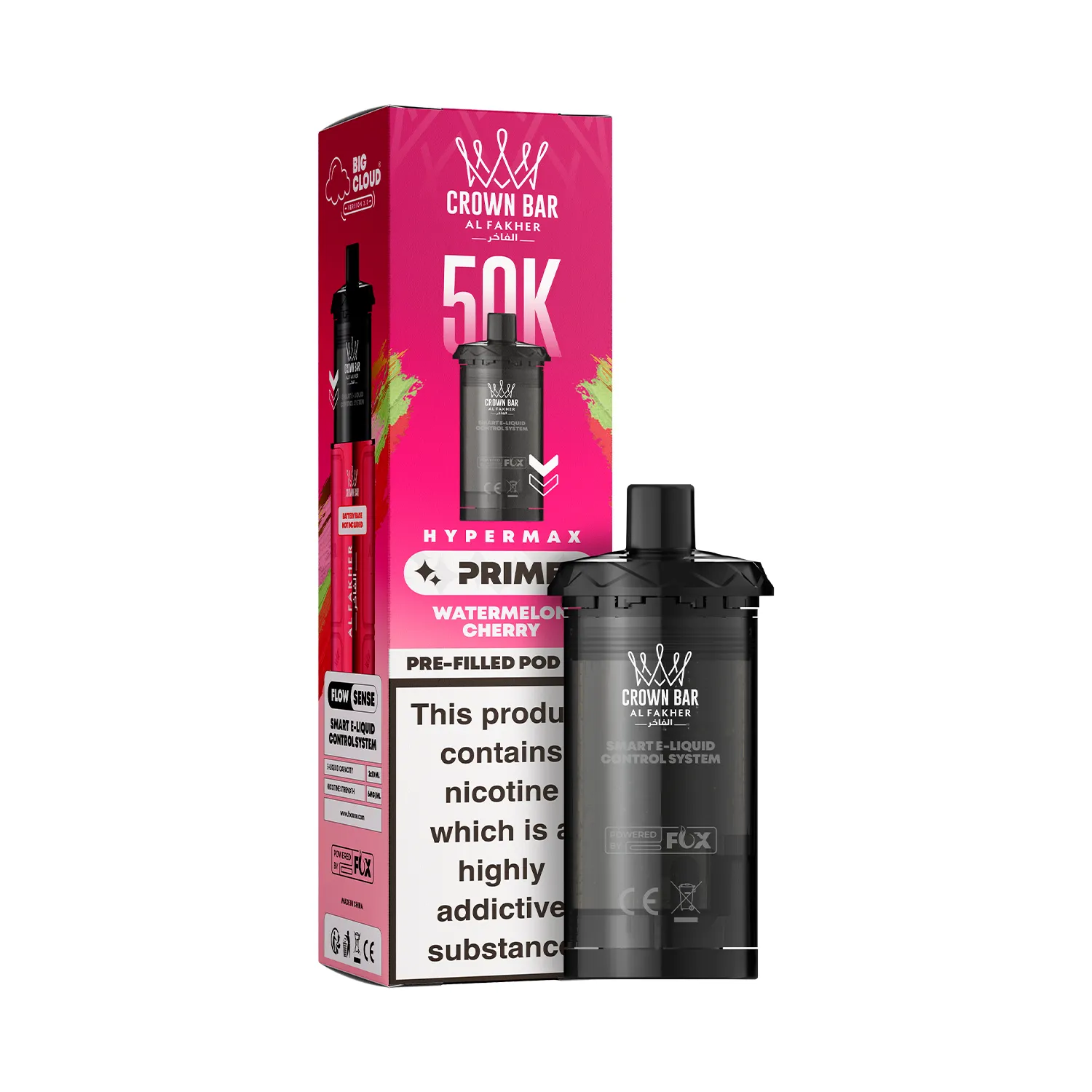 AL-FAKHER-HYPERMAX-PRIME-50K-PREFILLED-POD-WATERMELON-CHERRY.webp Al Fakher Prime 50K Pre-Filled Pod - Watermelon Cherry - Image 1