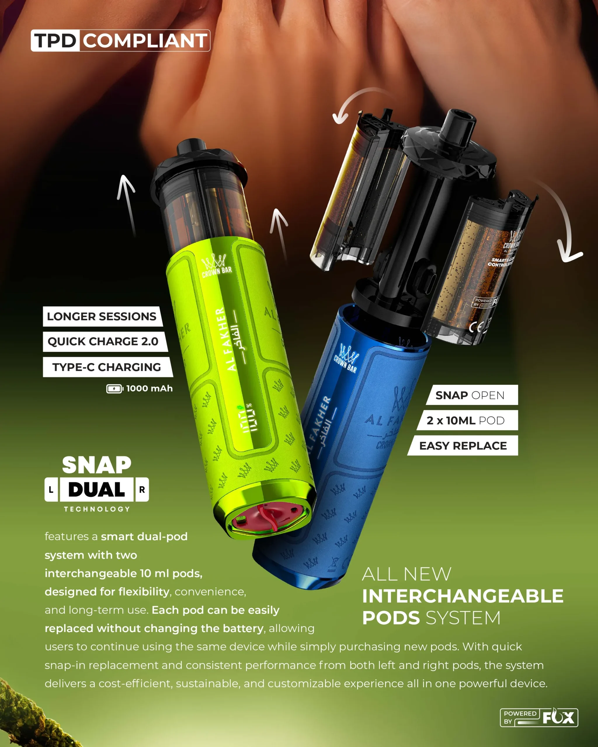 Prime 50K Snap Dual pod system