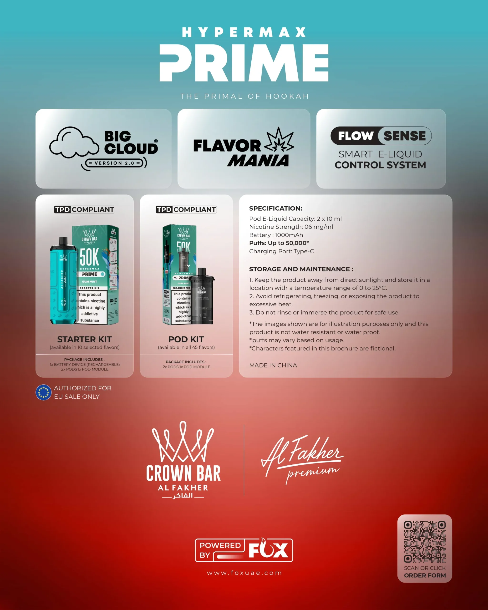Hypermax Prime 50K device specifications